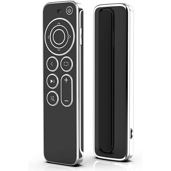 Apple TV Fjärrkontrollfodral (Svart) 4k 2021 Mjuk TPU Skyddande Fodral, Repskyddande TV-Fjärrkontrollfodral, Fallskydd B