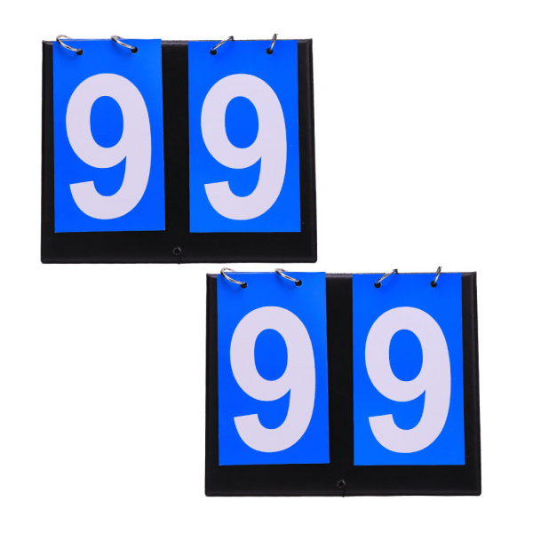 (blå 2 stykker) 2-cifret bærbar flip digital resultattavle Sports S