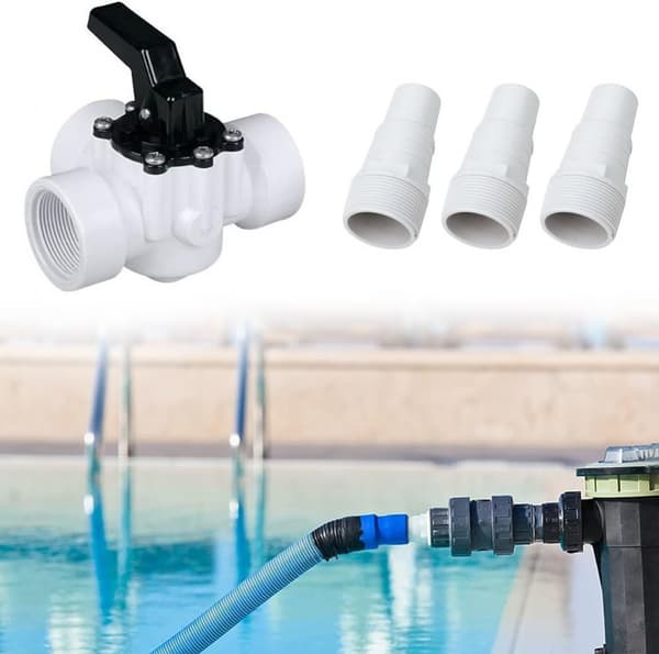 3-vejs lukkeventil, 1,5 tommer pool lukkeventil udskiftning pool slangeforbindelse til pools og spabade