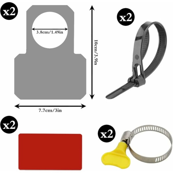 2-pack Slanghållare för Pool - Pool Slangtillbehör med Anti-Punch, Anti-Riv, Anti-Strain (30-3 C