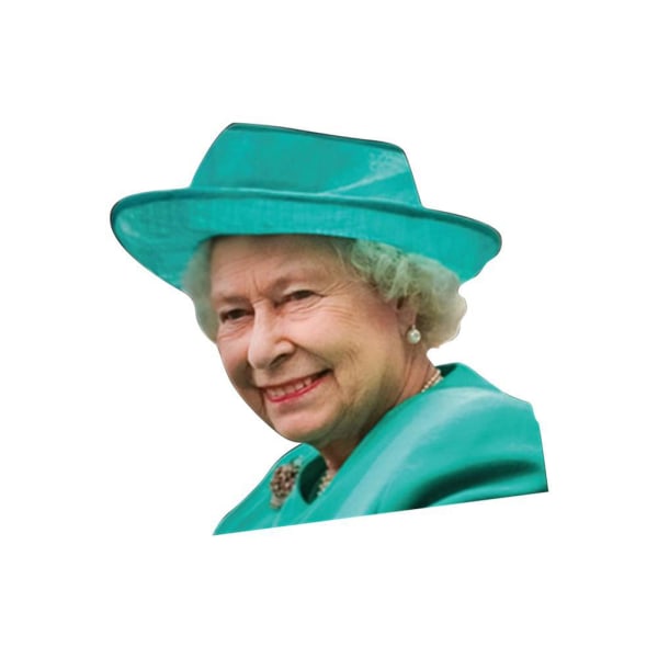 Queen Elizabeth II Car Window Cling Funny Sticker Window Dekal för fordon