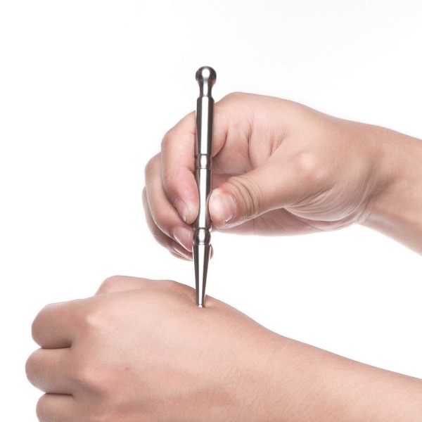 Rostfritt stål manuell akupunkturpenna-massageverktyg för djup vävnad-Trigger Poi