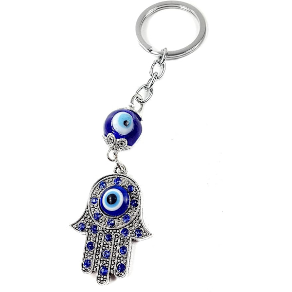 Paha silmän avaimenperä Hamsa Fatima -käsi suojaava riipus Onnenamuletti B