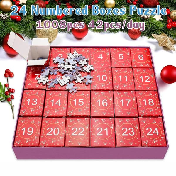 Julpussel (1), 1008 Julkalender, Pussel, 24 dagar med julpussel a