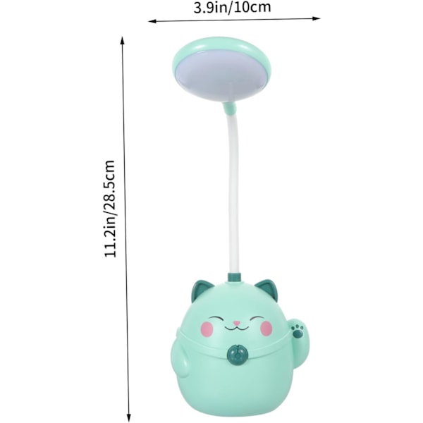 Lykkekatt Bordlampe Nattelys for Jenter Justerbar Skrivebordslampe Nattelys for Jente Liten Lampe for Barn LED Leselys