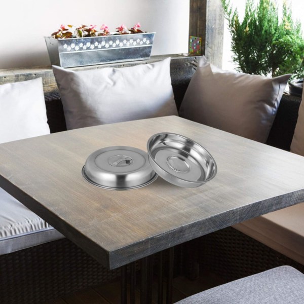 2 st rostfritt stål grill rund bastning lock smält ost