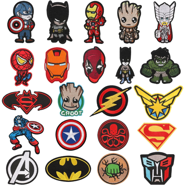 22 Pieces Children's Star Iron-on Patch, Iron-on Fabric Stickers,