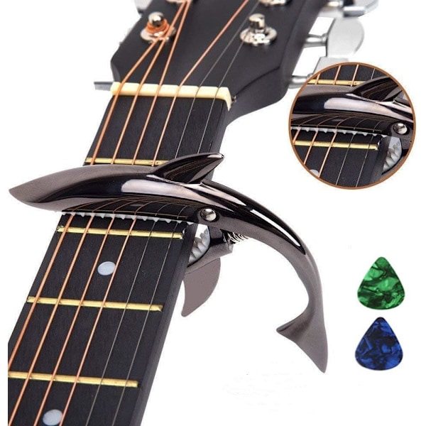 Sink Alloy Gitar Capo Hai-Capo for Akustisk og Elektrisk Gitar med God Håndfølelse, Ingen Båndsurr og Holdbar