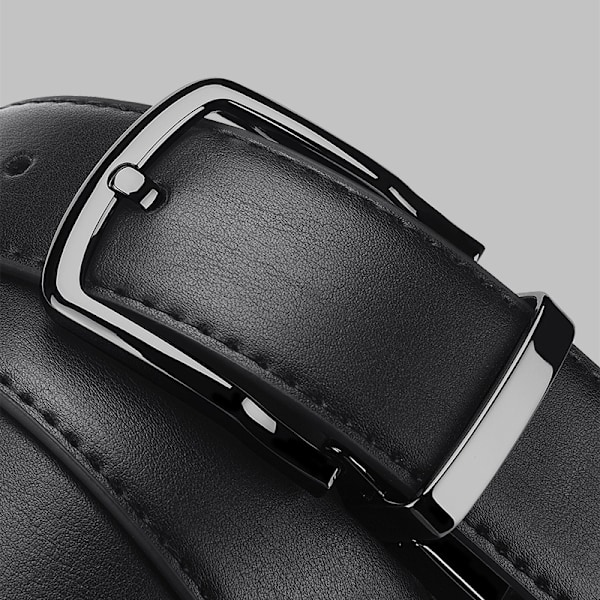 Læderbælte til mænd Jeans Justerbart læderbælte til mænd 32 mm bredt 115 cm 125 cm Sort Brun Rødbrun