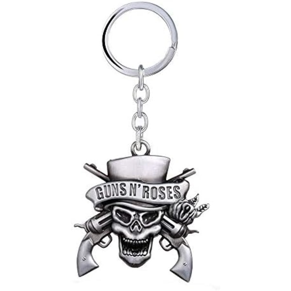 Generisk Rockin' Roots of GNR Logo Metall Nøkkelring - 4,5 cm B