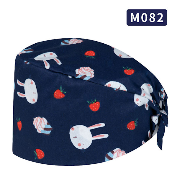 Pakke med 4 Bouffant Scrub Cap, Åndbar Justerbar Arbejdshatte, Un