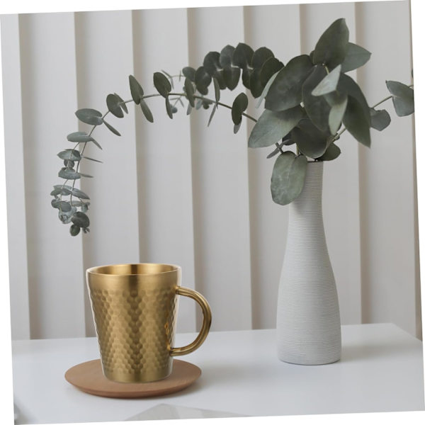 Kaffe krus 5 stykker Metall Kaffe kopper Rustfritt stål Kaffe krus