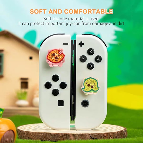 Tommelgrep-hetter designet for Switch/Switch lite/Switch OLED-konsoll, myk silikon Joycon A