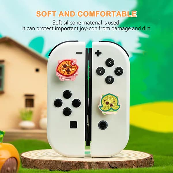 Tumgreppskåpor Design för Switch/Switch lite/Switch OLED-konsol, Mjukt Silikon Joycon A