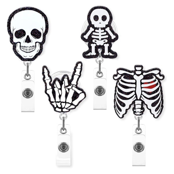 4 delar skelett infällbara märkeshållare, akryl märkesrulle S