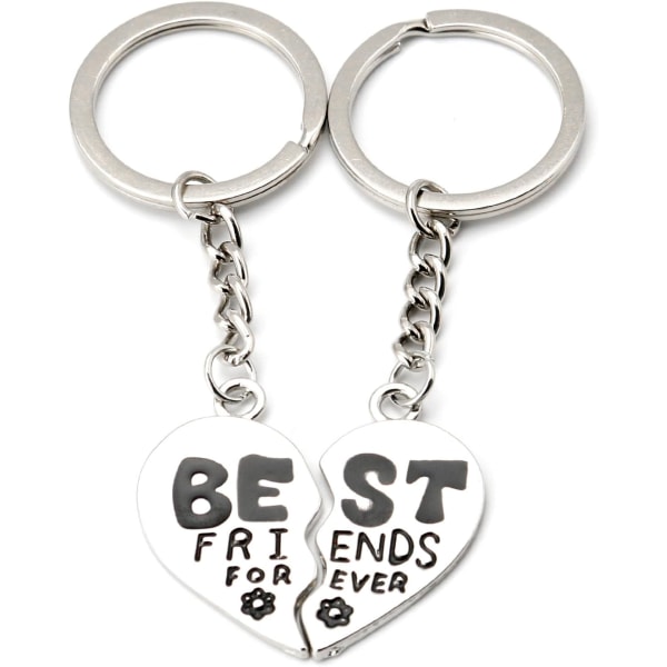 Best Friends Forever Half Heart Keychain Ystävyyden avaimenperä