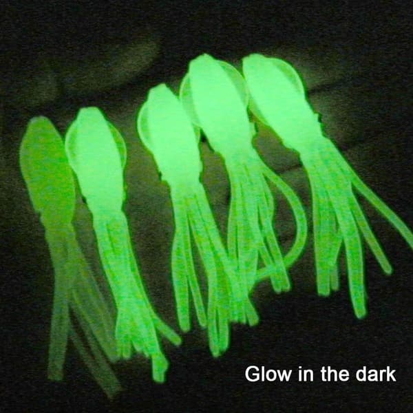Luminous Soft Lures - 7,5 cm - 4 g - Plastfiskedrag - Bläckfisk