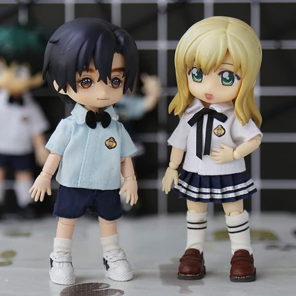 ob11 Dockkläder Uniform Skoluniform Set för GSC Molly 1/12 BJD Dockkläder Dock Acc