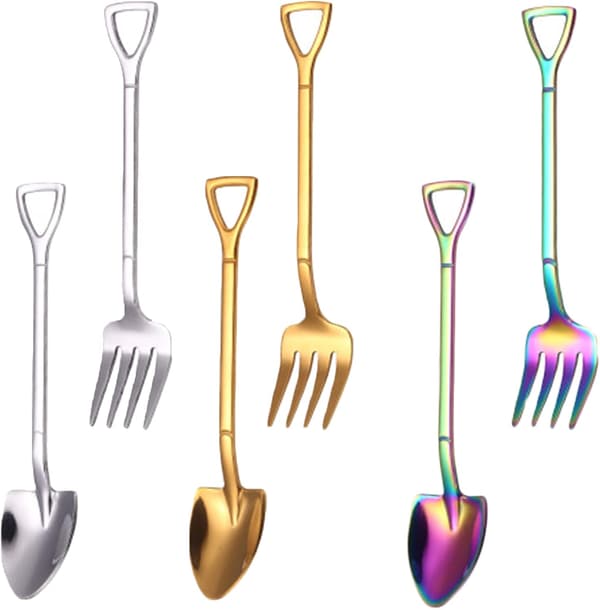 Set med 6 rostfria vattenmelonskedar Original kaffesked