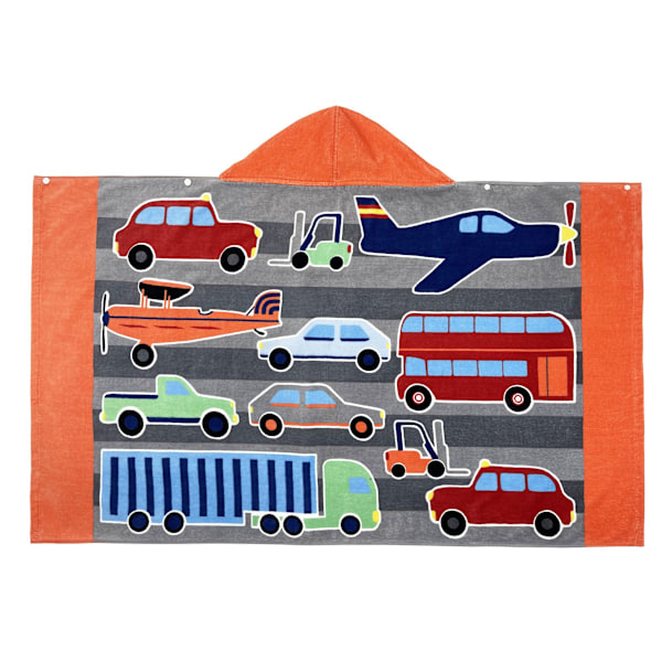 (Bil och flygplan) Barnbad Poncho, Barnbad Handduk, Strand Simning Barnbadrock, A