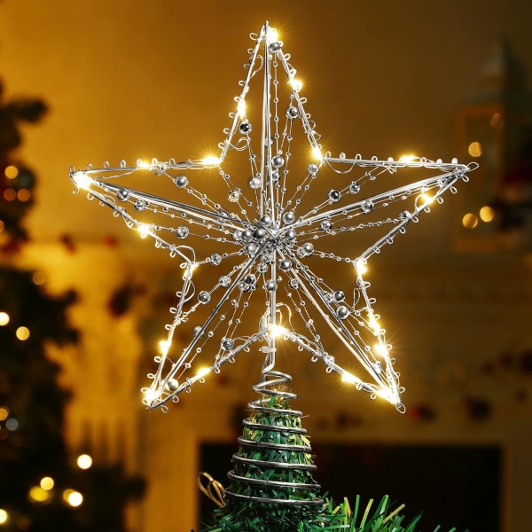 Julgran av stjärnmetall, Pentakelformad lampa med spiralfot