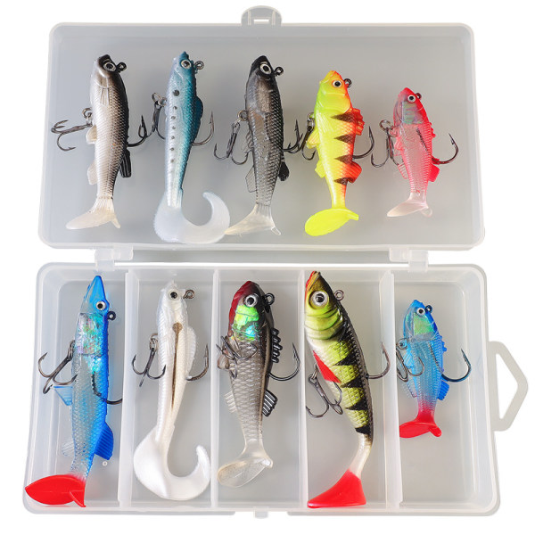 Soft lure for Pike Trout Bass, Trout lure with sharp treble hook