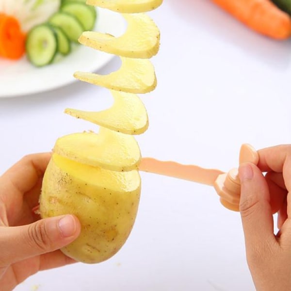 3Pcs Manual Vegetable Cutter for Potatoes Carrots Conc Pink