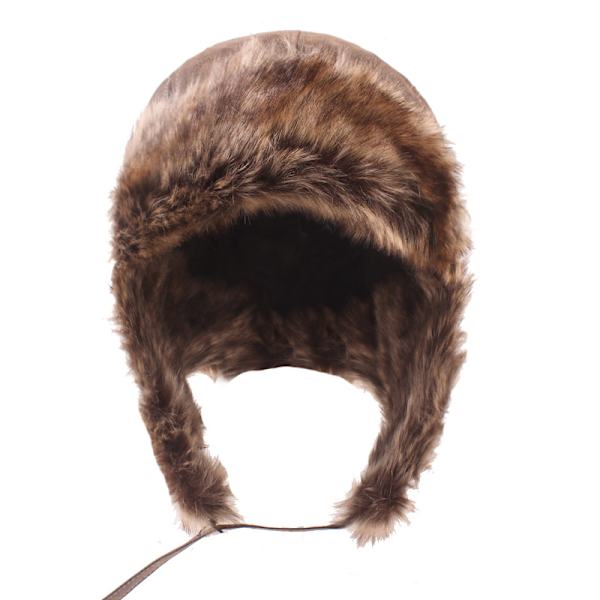 Unisex Tekoturkis Karvahattu Talvi Trapper Hat Tuulenpitävä Lentäjähattu