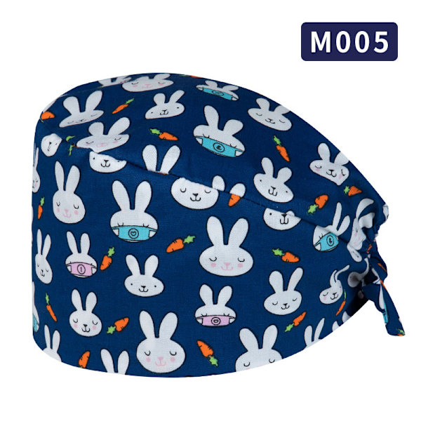 4 stk. Bouffant Scrub Cap, Åndbar Justerbar Arbejdshatte, Uni
