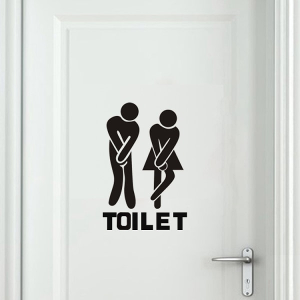 2 stk. Man Woman Toilet Bathroom Washroom WC Decal Restroom Decor A