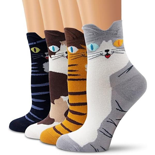 Bomullstermiska strumpor Strumpor Vuxen Unisex Strumpor (4 katter), Multicolo