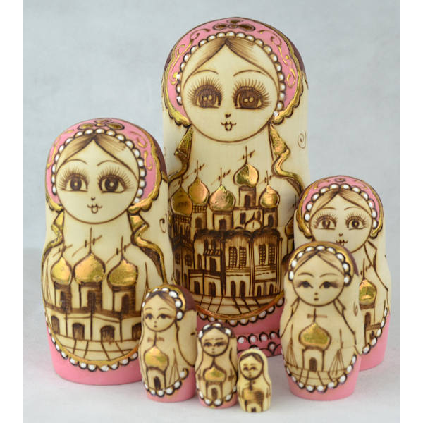 Nesting Dolls, 7 stycken, Matryoshka Ryska Dockor Serie 7 Stycken Målade Träddockor? Handgjorda, Presenter, Leksaker K