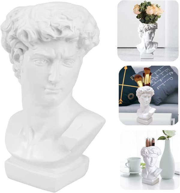 Blomsteroppsats Planter Bust Pot Plante Planter Statue David Pl