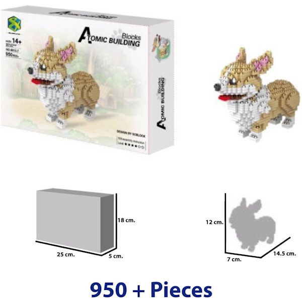（Jul）Figur att montera med nanoblock (modell 3)