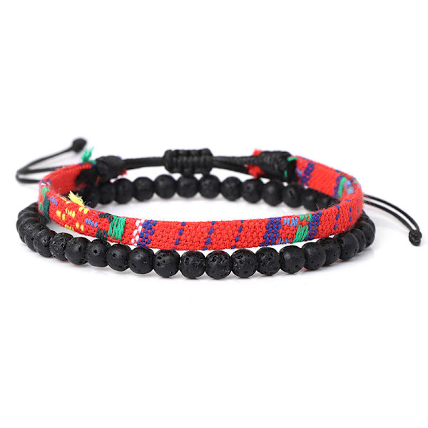 (Bildfärg) 5-pack - Surferarmband för män och kvinnor - Bohemisk stil - Strand- och semestertillbehör - Handgjorda H