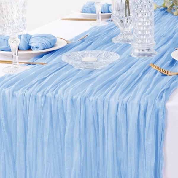 Blue Tablecloth Bohemian Gauze Cheese Cloth 90X300 cm Cheese Cloth Tablecloth Suitable for