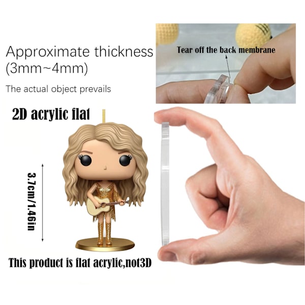 Julekalender til kvinder, Taylor Swift Jul, Akryl nøglering med figur, 24 dages nedtælling fan gave, Musikelsker Jul L
