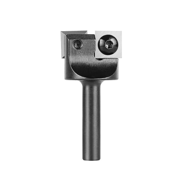 Planfræser 8 mm skaftdiameter 26 mm skærediameter med 2 indsatser Træfræser Træfræser