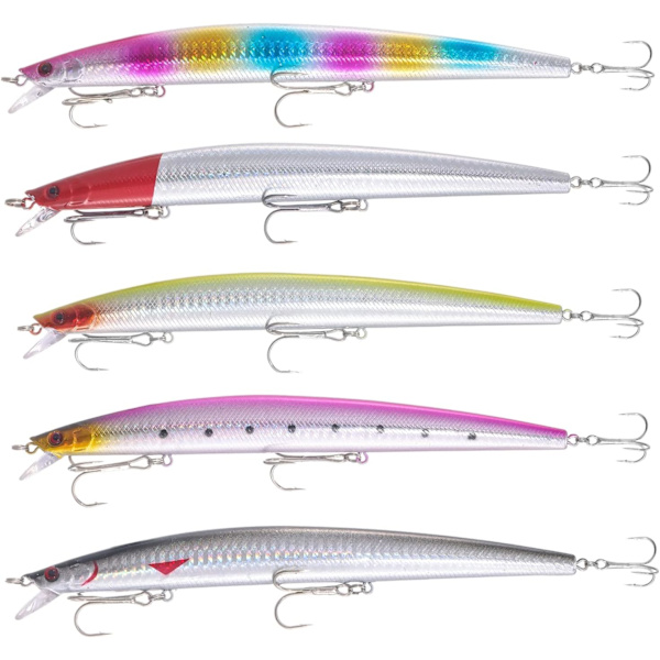 Set med 5 beten, bete, havsbete, fiskebete bete, flytande Topwa