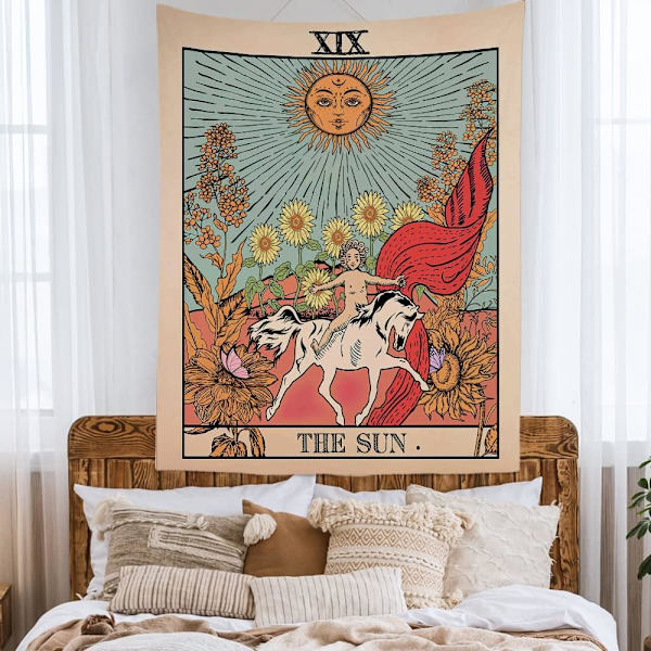 150 x 200 cm Dekorativ sovrumsväggtapet - Sol natur blomma