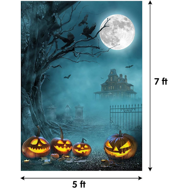 Halloween-tausta ja studiorekvisiitta 5x7ft teemajuhliin valokuvausta varten