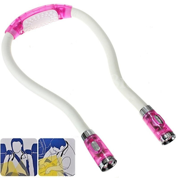 Flexibel justerbar 4 LED Hug light Hals Bok Nattlampa Fackla för Studie Re