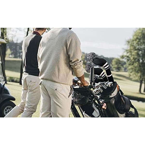 3-pack golfhuvudskydd för träslag - Lämplig för drivers (460CC) - Hybrid/UT akrylgarn med stor A