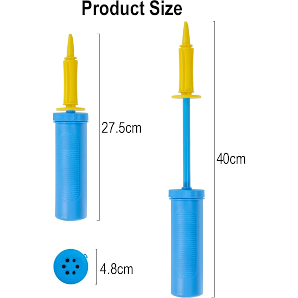 Ballongpump, handhållen ballongpump, manuell ballongpump, uppblåsbar