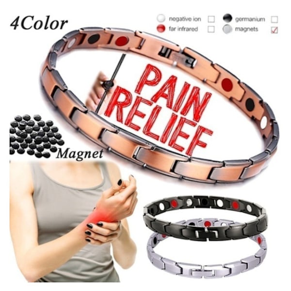 Elegant Koppar Magnetterapi Armband för Kvinnor, Smärtlindring E