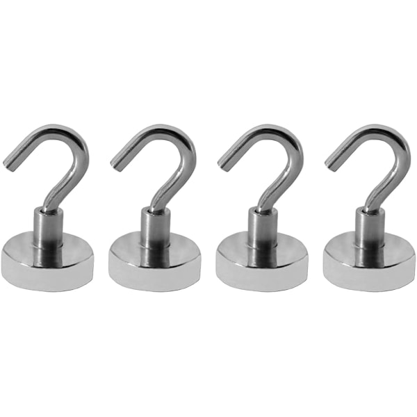 Magnetiska krokar silver 4-pack