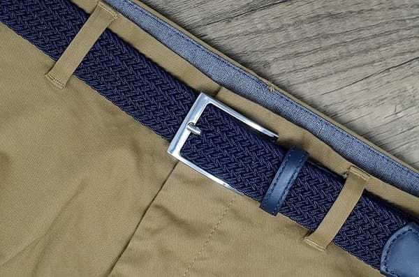 Mies 110x3.5cm Navy-elastinen verkkovyö