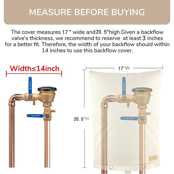 (43*52cm-Beige) Vattenkransskydd Rörisolerad Fick utomhus