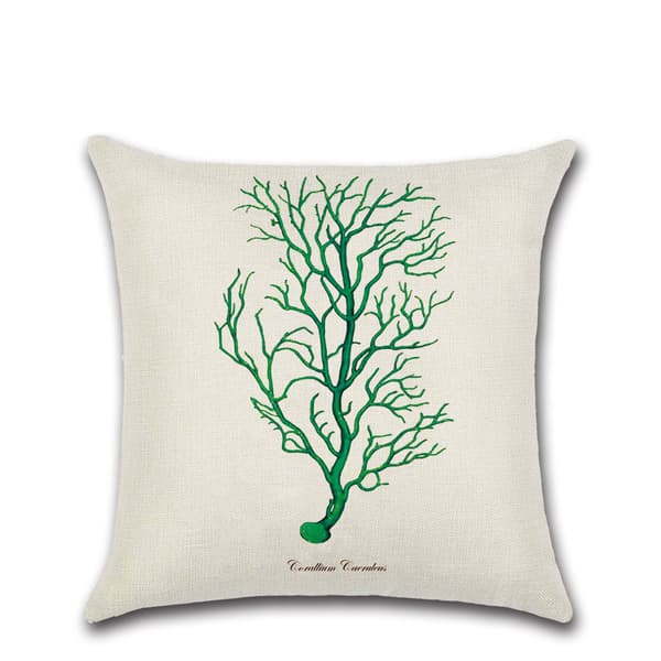 (Grøn) Sæt med 4 - Polyester Linned Pyntepudebetræk Bilpudebetræk til Sofa Seng Boligindretning Sæt, 45 x 45 cm (Stjerne