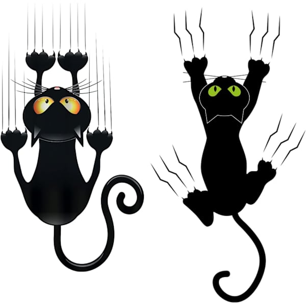 Katt Bilstickers, 2 Stykker Søte Katt Bilsticker Humor Bilsticker